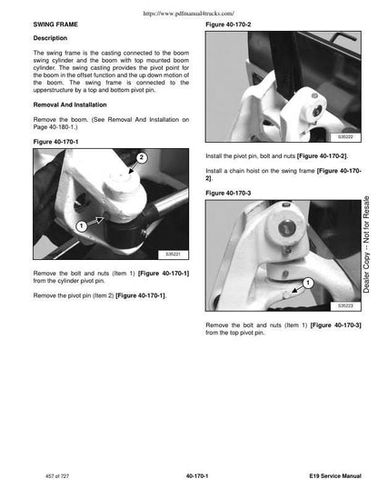 Bobcat E19 Compact Excavator Service Manual sample page showing schematics and diagrams