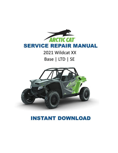 Arctic Cat Wildcat XX UTV Service Manual 2021 - Service Manual PDF Instant Download