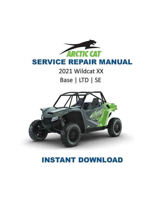 Arctic Cat Wildcat XX UTV Service Manual 2021 - Service Manual PDF Instant Download