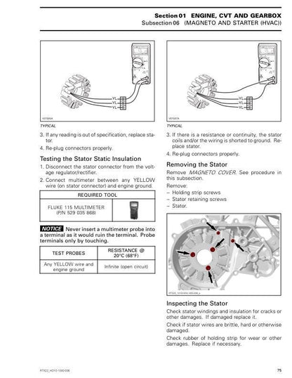 Can-Am Defender Traxter HD10 Max 1000 Service Manual sample page with technical illustrations