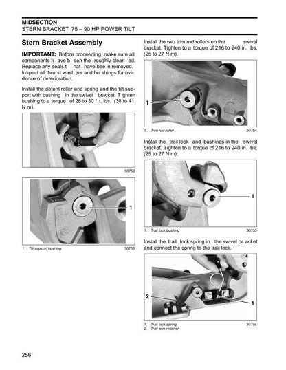Evinrude 40-90 HP Outboard Service Manual sample page from the repair manual