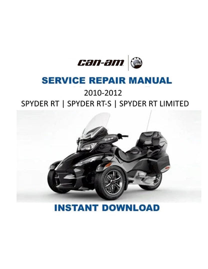 Can Am Spyder RT RTS Service Manual 2010-2012 - Service Manual PDF Instant Download