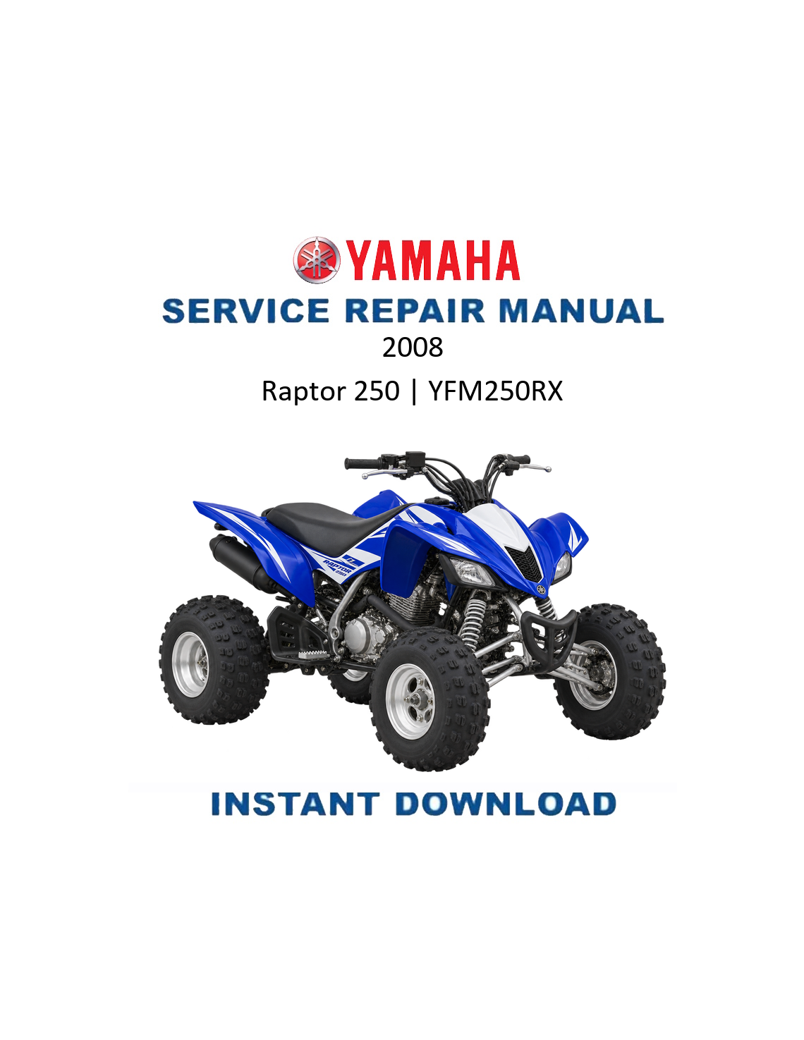 Yamaha Raptor 250 YFM250RX 2008 service manual PDF