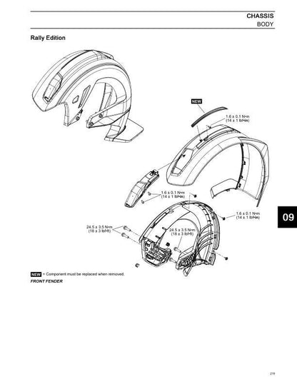 Can-Am Ryker Series Motorcycle Service Manual sample page showing schematics and diagrams