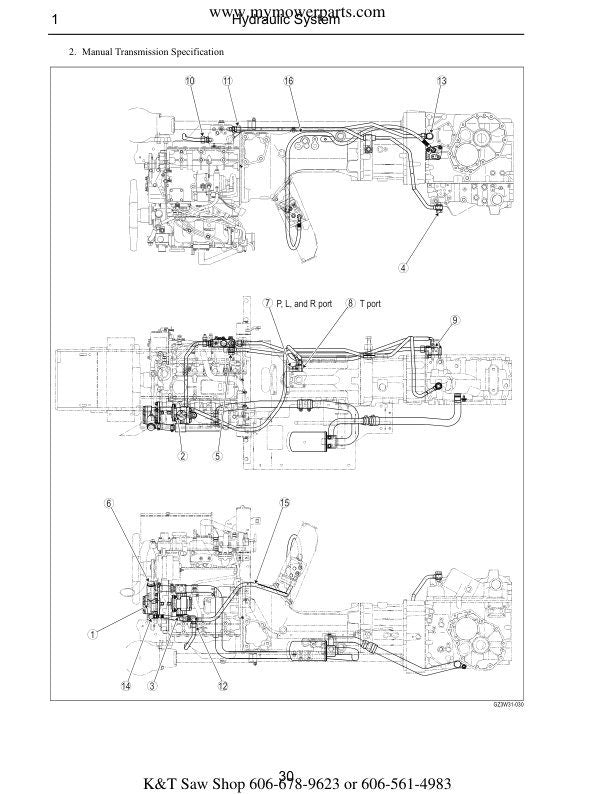 Cub Cadet 7530 7532 Tractor Service Manual sample page showing schematics and diagrams