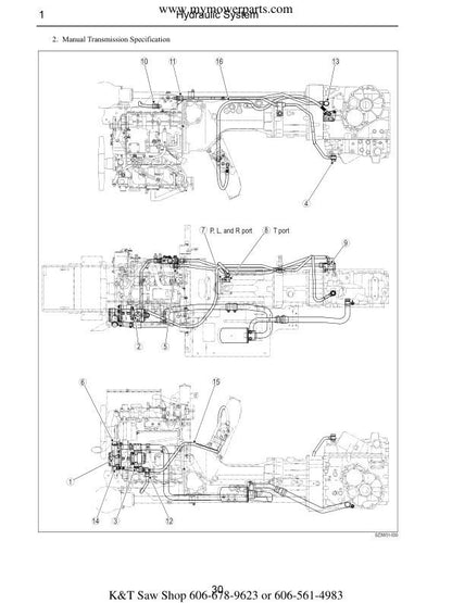 Cub Cadet 7530 7532 Tractor Service Manual sample page showing schematics and diagrams