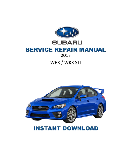 Subaru WRX STI 2017 service manual PDF