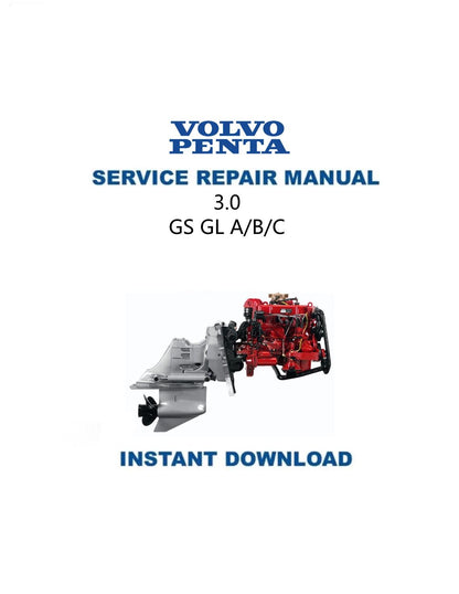 Volvo Penta 3.0 GS GL Engine Service Manual - Service Manual PDF Instant Download
