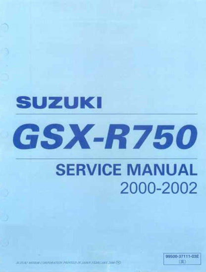 Suzuki GSX-R750 Motorcycle Service Manual factory service manual title page