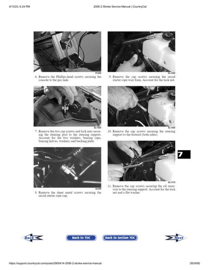 Arctic Cat  Panther Firecat Bearcat Z M Snowmobile Service Manual sample page showing repair procedures