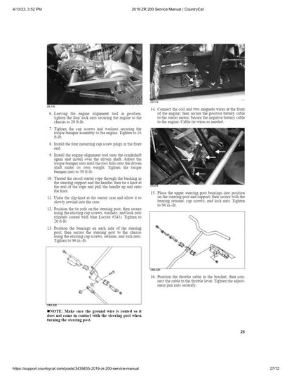 Arctic Cat ZR200 Snowmobile Service Manual sample page from the repair manual