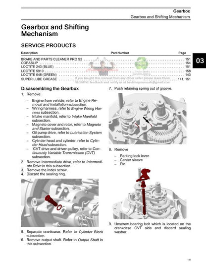Can-Am Maverick HD7 700 UTV Service Manual sample page showing schematics and diagrams