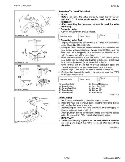 Kubota G21LD G21HD Mower Service Manual sample page from the repair manual