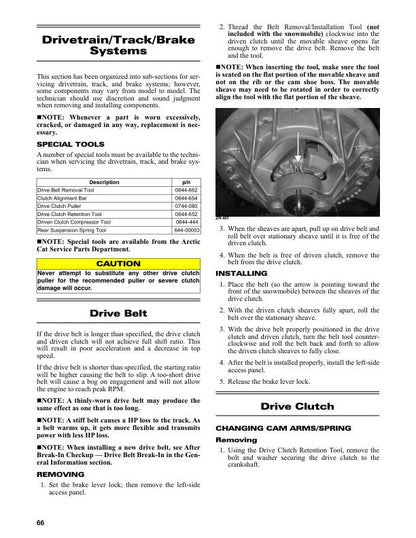 Arctic Cat Norseman Riot Touring ZR M 400 Snowmobile Service Manual sample page with technical illustrations