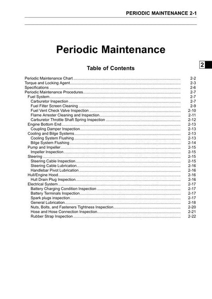 Kawasaki JetSki X2 Service Manual sample page from service manual