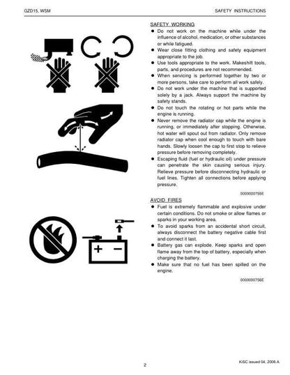 Kubota GZD 15 Mower Service Manual sample page from service manual