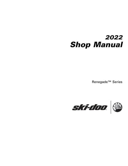Skidoo Renegade Snowmobile Service Manual factory service manual title page