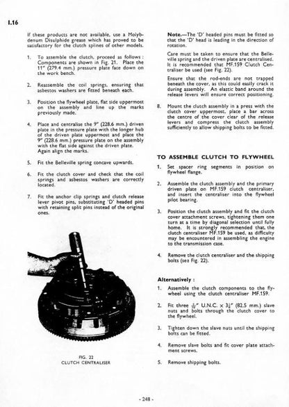 Massey Ferguson MF35 MF122 MF130 MF135 MF148 Tractor Service Manual sample page from service manual