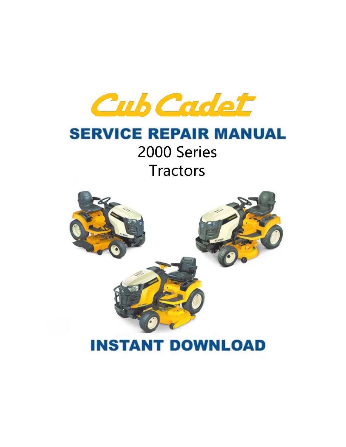 Cub Cadet 2000 Tractor Service Manual 2000 - Service Manual PDF Instant Download