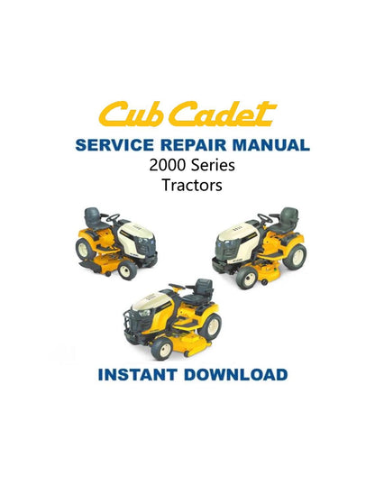 Cub Cadet 2000 Tractor Service Manual 2000 - Service Manual PDF Instant Download