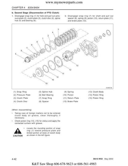 Cub Cadet 8354 8404 Tractor Service Manual sample page showing schematics and diagrams