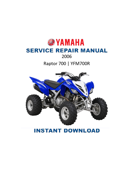 Yamaha Raptor 700 YFM700R 2006 service manual PDF