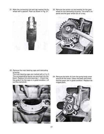 Volvo Penta MD6A MD7A Marine Diesel Engine Service Manual sample page showing repair procedures