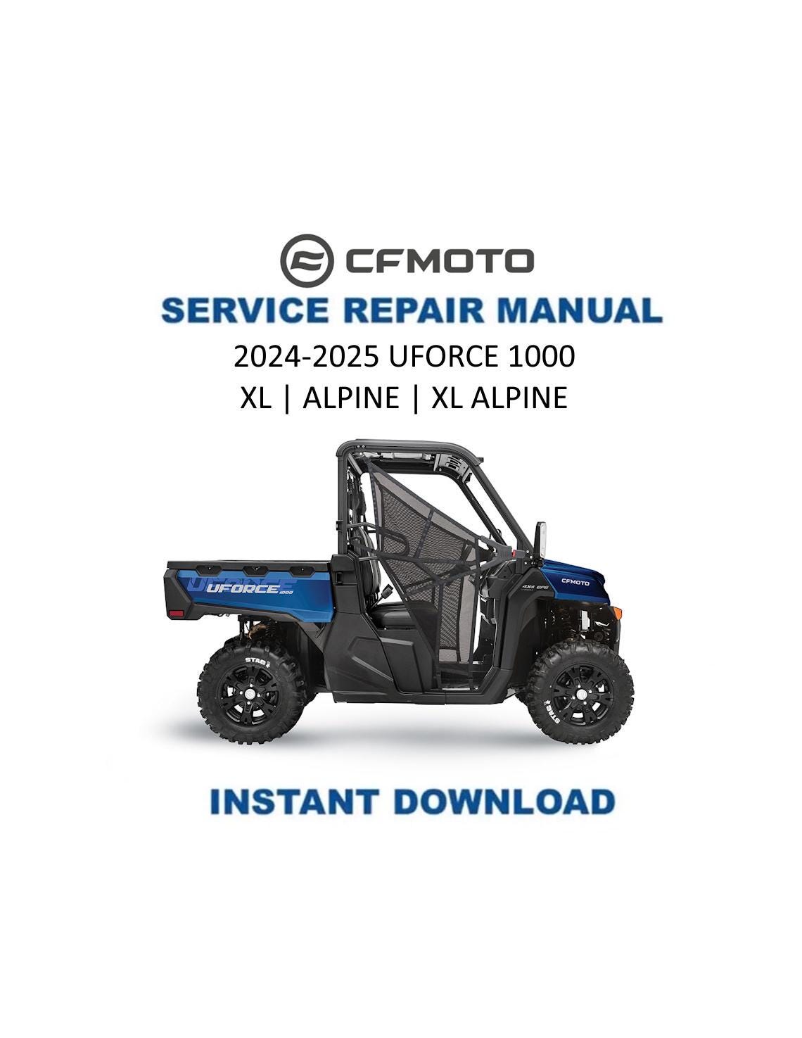 CFMOTO UFORCE 1000 UTV Service Manual 2024-2026 - Service Manual PDF Instant Download