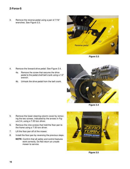 Cub Cadet RZT-S Zero Turn Mower Service Manual sample page showing repair procedures