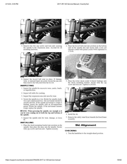 Arctic ZR120 Kitty Cat Snowmobile Service Manual sample page showing schematics and diagrams