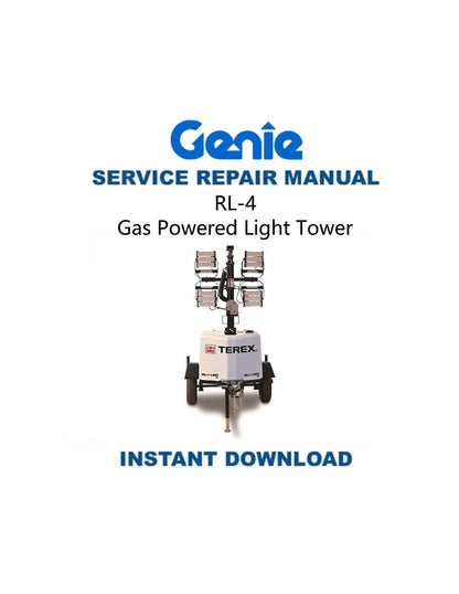 Genie RL 4 Gas Powered Light Tower Service Manual - Service Manual PDF Instant Download