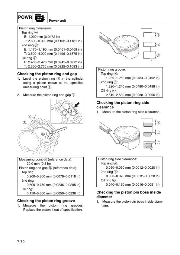 Yamaha F225F F250F F300B Outboard Service Manual sample page from the repair manual