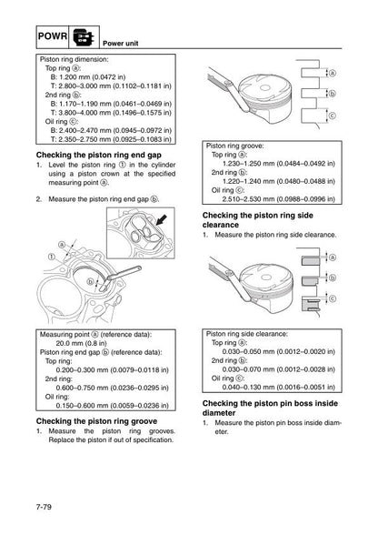 Yamaha F225F F250F F300B Outboard Service Manual sample page from the repair manual