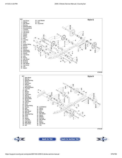 Arctic Cat F5 F6 F7 M5 M7 Panther Pantera ZR Snowmobile Service Manual sample page with service data and tables