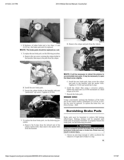 Arctic Cat Wildcat X 4X UTV Service Manual sample page from service manual