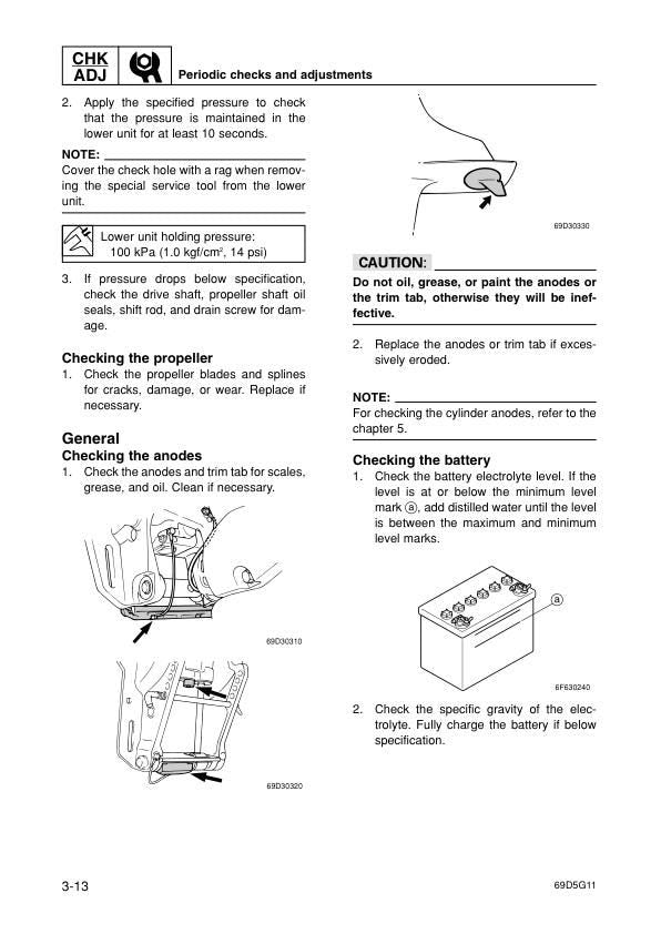 Yamaha E60H Outboard Service Manual sample page from service manual
