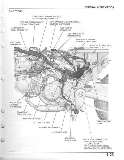 Honda Monkey 125A Motorcycle Service Manual sample page from service manual