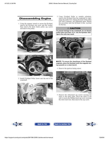 Arctic Cat Bearcat Crossfire Panther F5 F6 F8 Snowmobile Service sample page from service manual