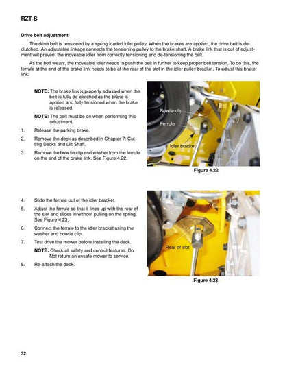 Cub Cadet RZT-S Zero Turn Mower Service Manual sample page from the repair manual