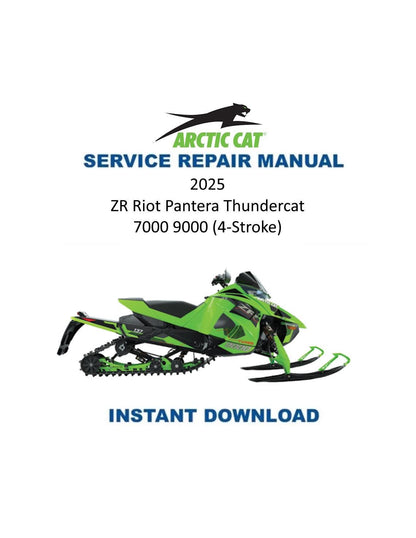 Arctic Cat ZR Riot Pantera Thundercat 7000 9000 Snowmobile Service 2025 - Service Manual PDF Instant Download