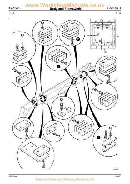 JCB 426 525 550 540 570 1CX 2CX 3CX 4CX 801-806 Loader Service Manual sample page showing schematics and diagrams