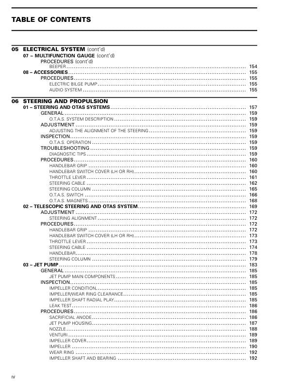 Sea-Doo Spark Service Manual sample page showing repair procedures