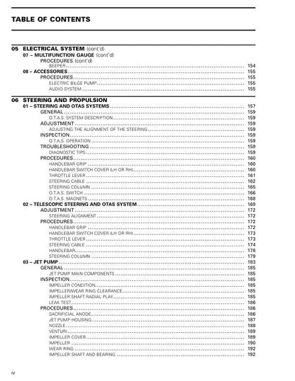 Sea-Doo Spark Service Manual sample page showing repair procedures