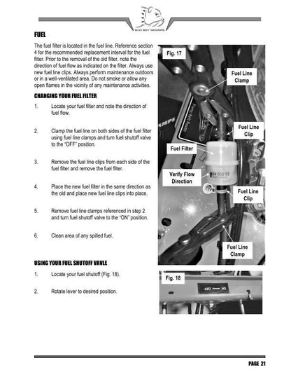 Badboy Rebel Outlaw Zero Turn Mower Service Manual sample page showing repair procedures