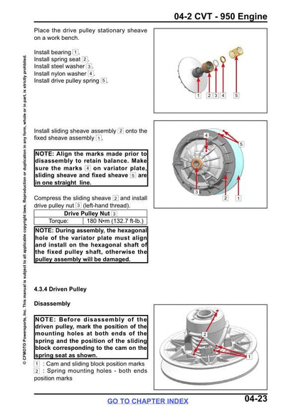 CFMOTO ZFORCE 800 950 Touring Trail Sport-4 UTV Service Manual sample page from service manual