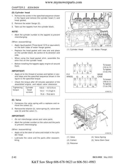 Cub Cadet 8354 8404 Tractor Service Manual sample page from the repair manual