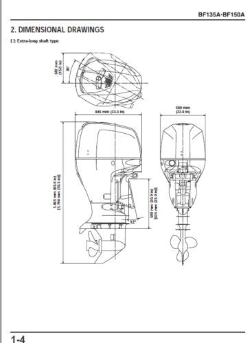 Honda BF135A BF150A Outboard Service Manual sample page showing repair procedures