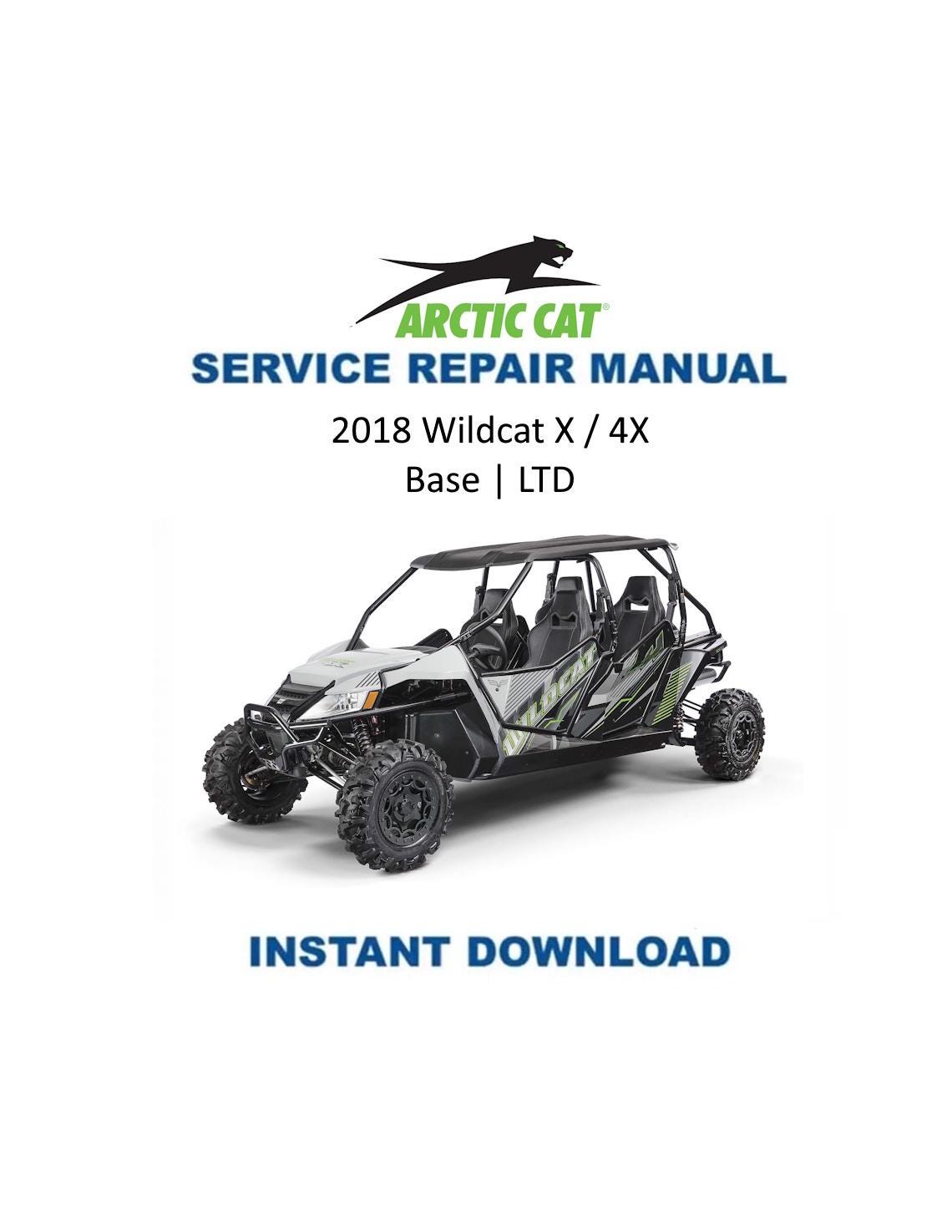 Arctic Cat Wildcat X 4X 1000 UTV Service Manual 2018 - Service Manual PDF Instant Download