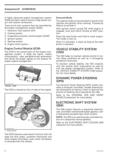 Can Am Spyder RT RT-S Motorcycle Service Manual sample page from service manual