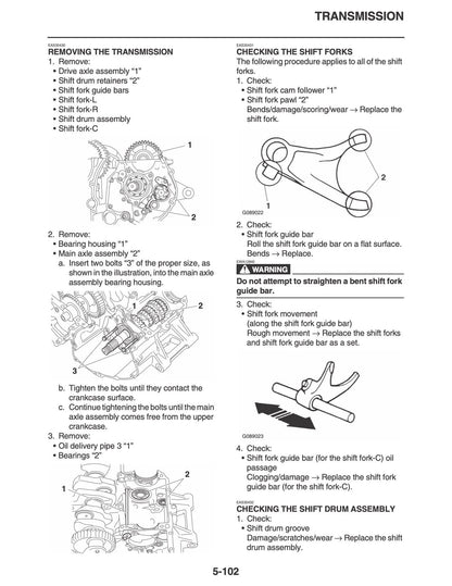Yamaha YZF-R1 R1M Motorcycle Service Manual sample page showing schematics and diagrams